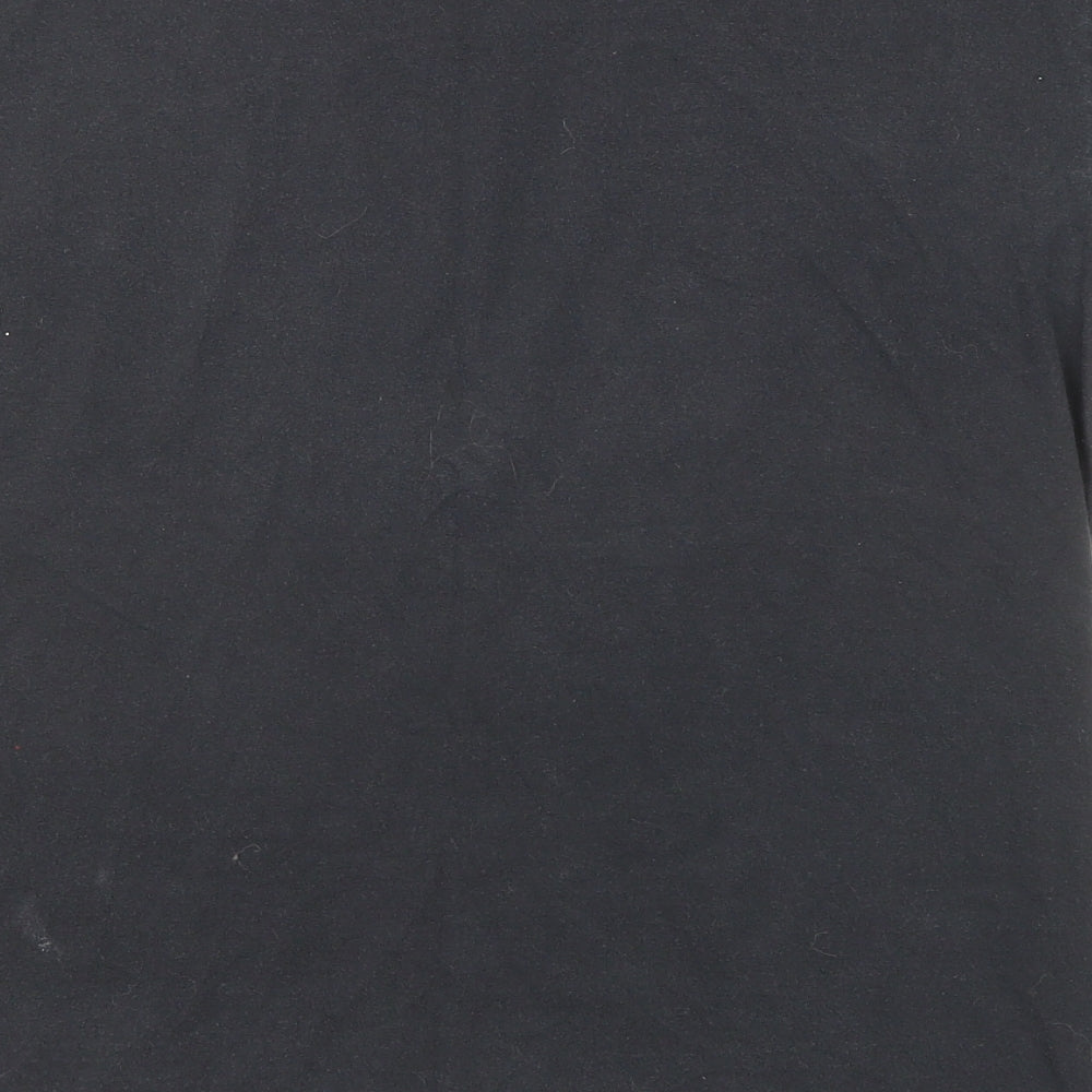 Harry Potter Womens Black Cotton Basic T-Shirt Size M Round Neck - Hogwarts