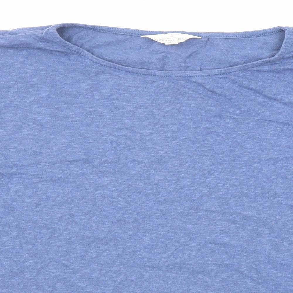 Seasalt Womens Blue Cotton Basic T-Shirt Size 12 Round Neck