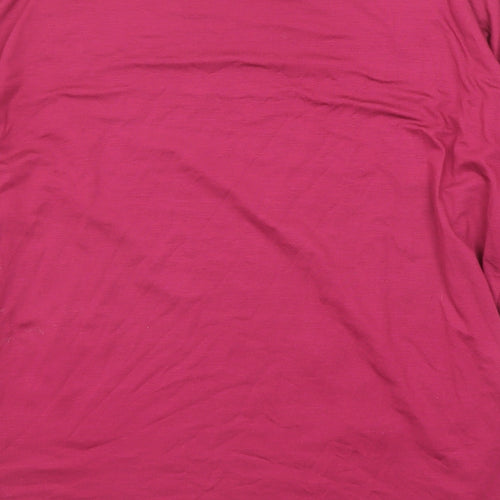 Khost Womens Purple Viscose Basic T-Shirt Size 8 Round Neck - Star Detail