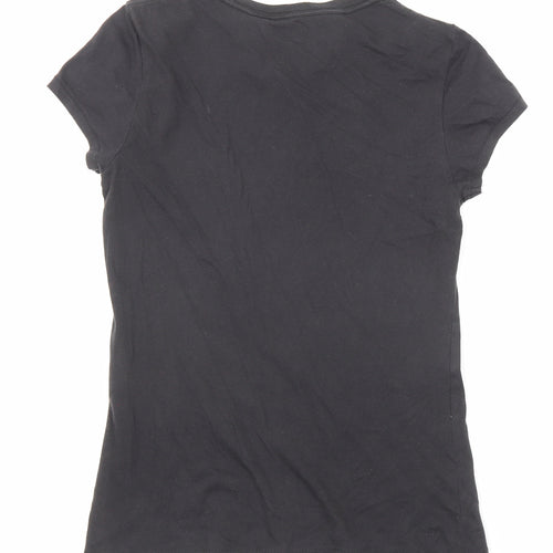 Levi's Womens Black Polyester Basic T-Shirt Size S Round Neck
