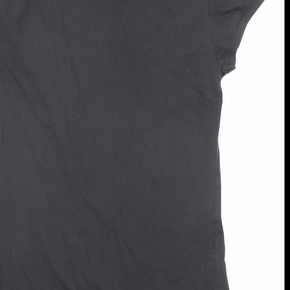 Levi's Womens Black Polyester Basic T-Shirt Size S Round Neck
