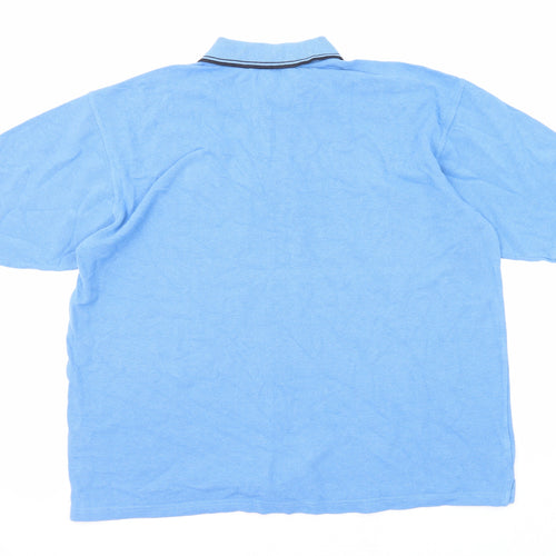 Paul & Shark Mens Blue Cotton Polo Size XL Collared Button