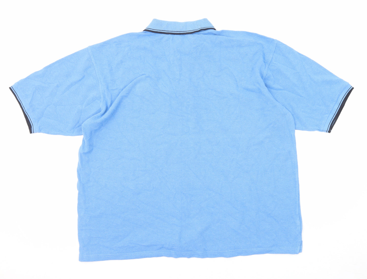 Paul & Shark Mens Blue Cotton Polo Size XL Collared Button