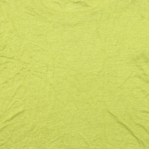 White Stuff Womens Green Linen Basic T-Shirt Size 10 Round Neck