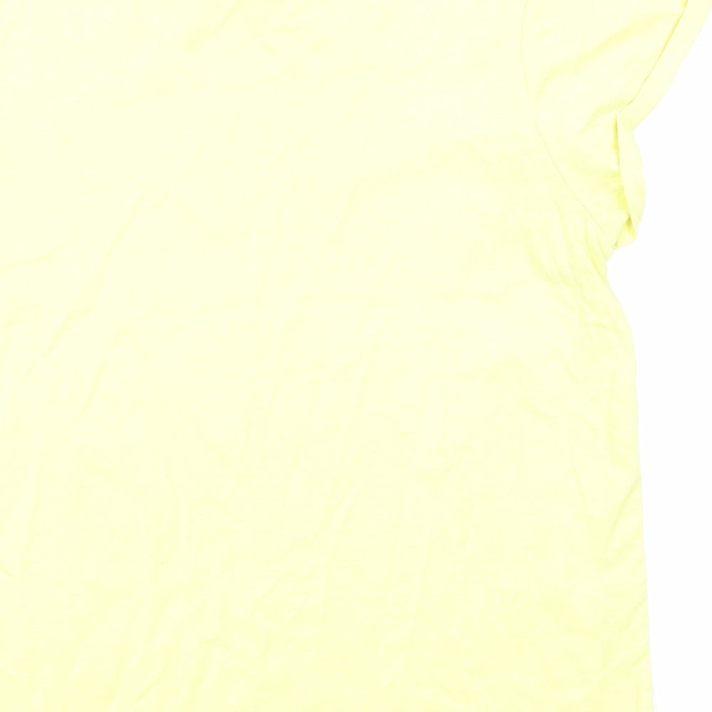 Jack Wills Womens Yellow Cotton Basic T-Shirt Size 10 Round Neck