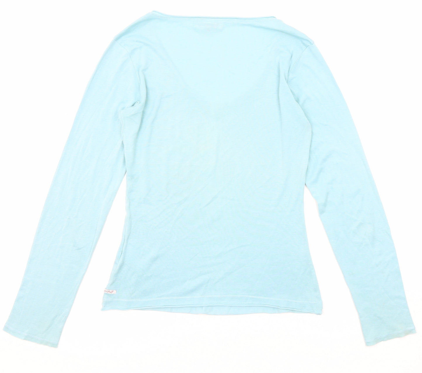 White Stuff Womens Blue Cotton Basic T-Shirt Size 12 Round Neck