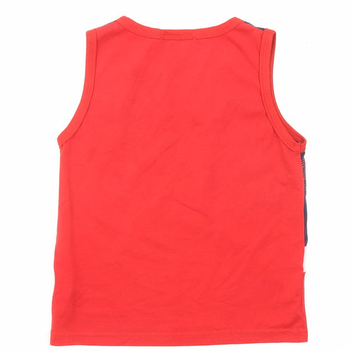 YI Boy Boys Red Cotton Basic Tank Size 7-8 Years Round Neck Pullover - Faster