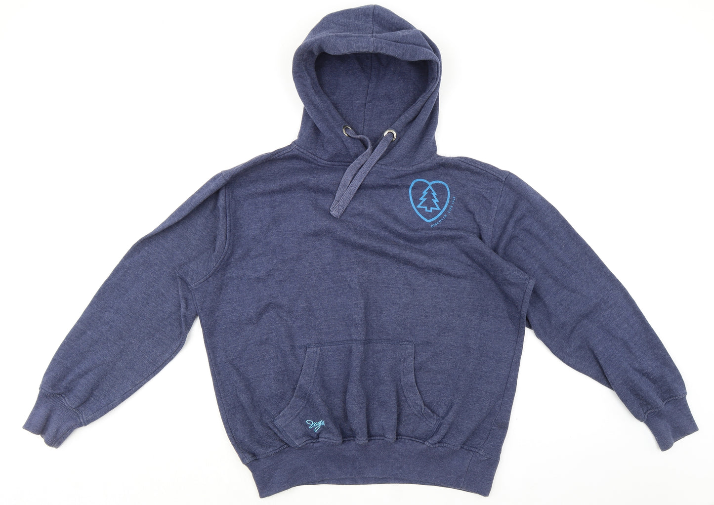 TOG24 Womens Blue Cotton Pullover Hoodie Size 18 Pullover - Size 18-20