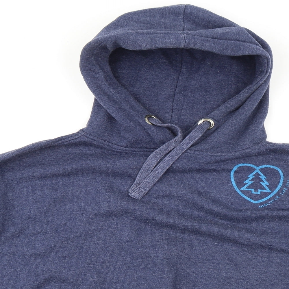 TOG24 Womens Blue Cotton Pullover Hoodie Size 18 Pullover - Size 18-20