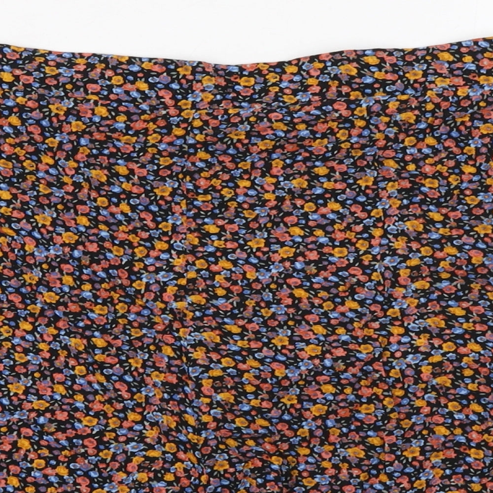 New Look Womens Multicoloured Floral 100% Viscose Basic Shorts Size 24 L4 in Regular Pull On