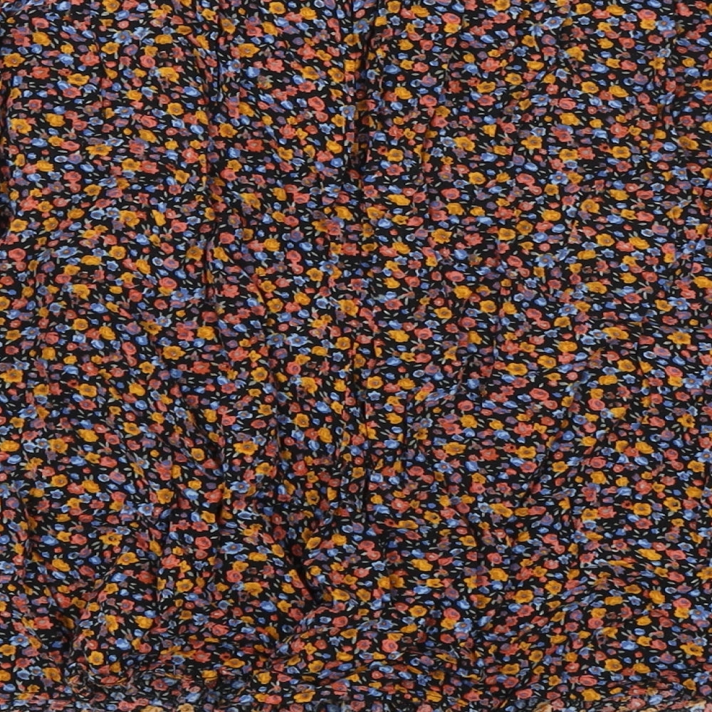 New Look Womens Multicoloured Floral 100% Viscose Basic Shorts Size 24 L4 in Regular Pull On