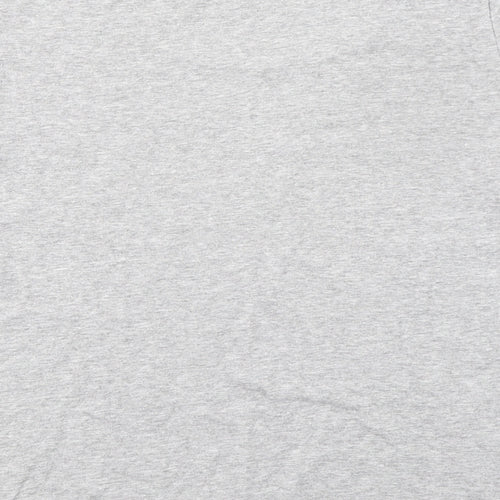 NEXT Womens Grey Cotton Basic T-Shirt Size 10 Scoop Neck