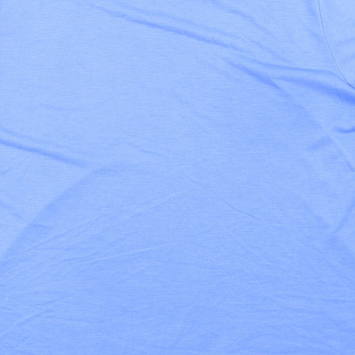 Marks and Spencer Womens Blue Polyester Basic T-Shirt Size 22 Round Neck