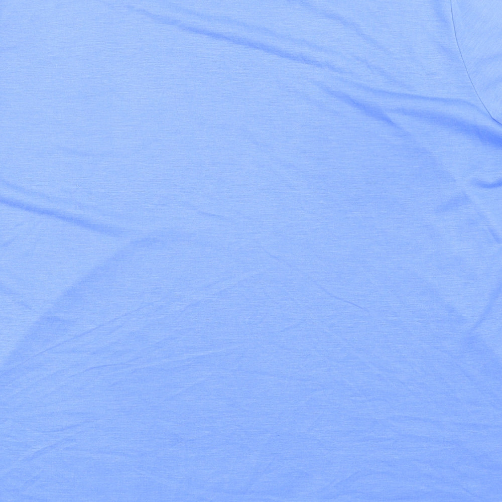 Marks and Spencer Womens Blue Polyester Basic T-Shirt Size 22 Round Neck