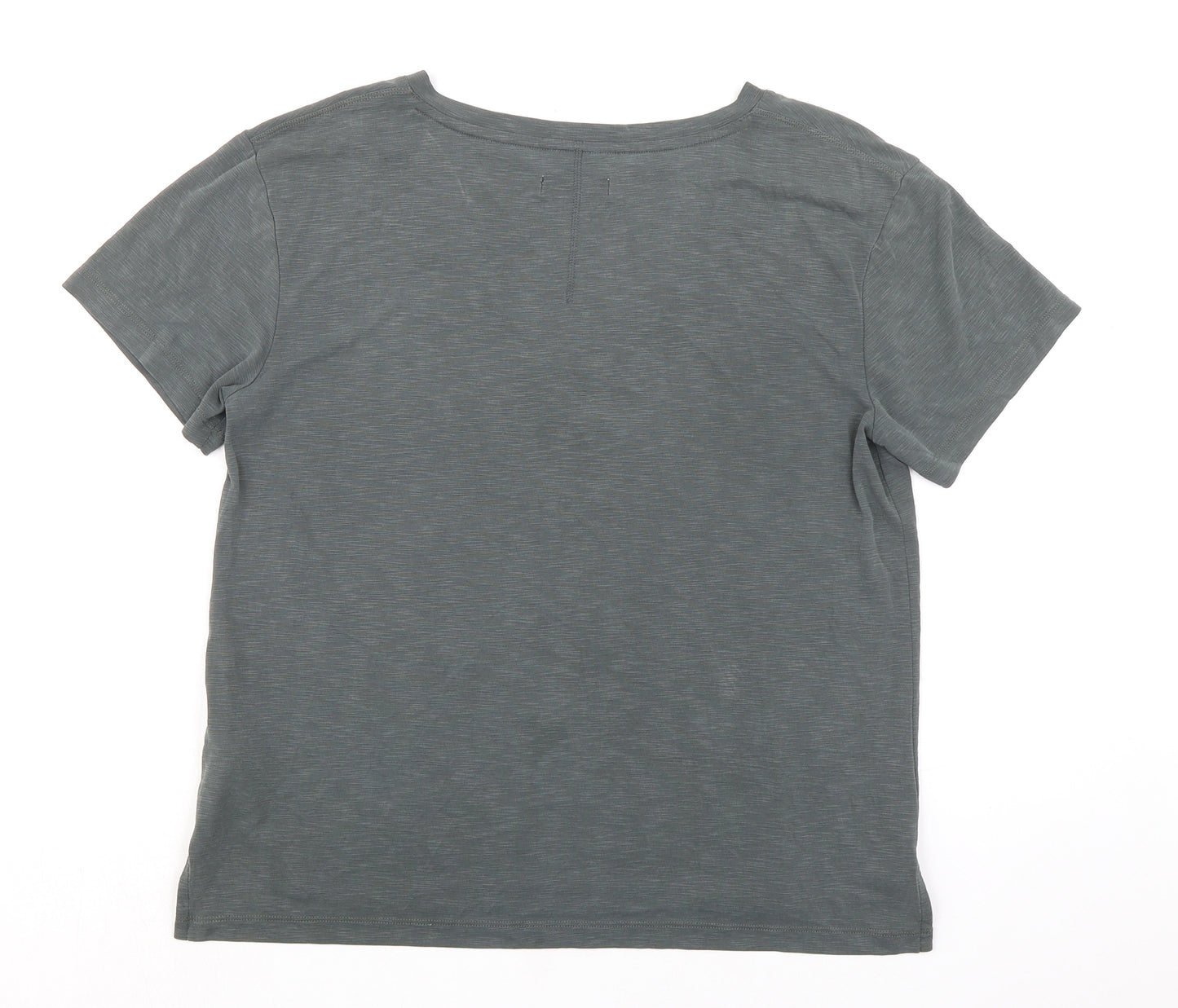 Per Una Womens Grey Modal Basic T-Shirt Size 12 V-Neck