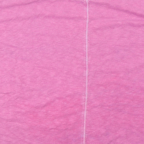 White Stuff Womens Pink 100% Cotton Basic T-Shirt Size 16 Round Neck
