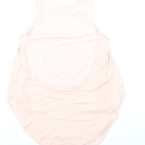 BAE Womens Pink Viscose Basic Tank Size 2XS Round Neck