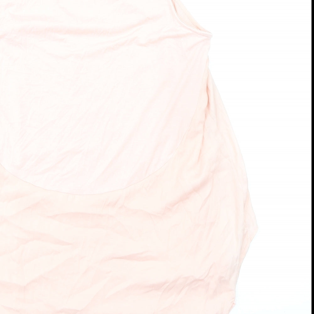 BAE Womens Pink Viscose Basic Tank Size 2XS Round Neck