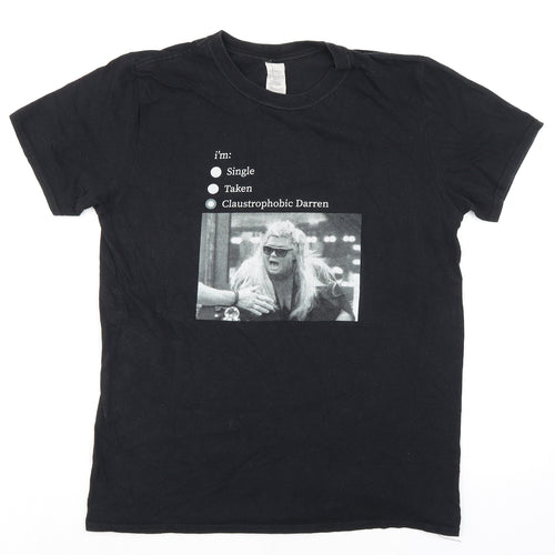 Gildan Womens Black 100% Cotton Basic T-Shirt Size M Round Neck - Gemma Collins I'm Claustrophobic Darren