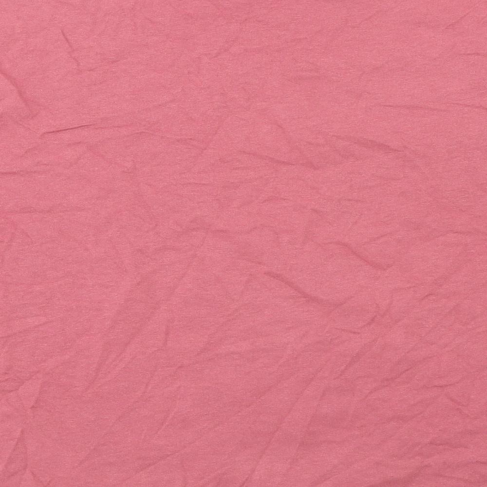 Marks and Spencer Womens Pink Cotton Basic T-Shirt Size XL Round Neck