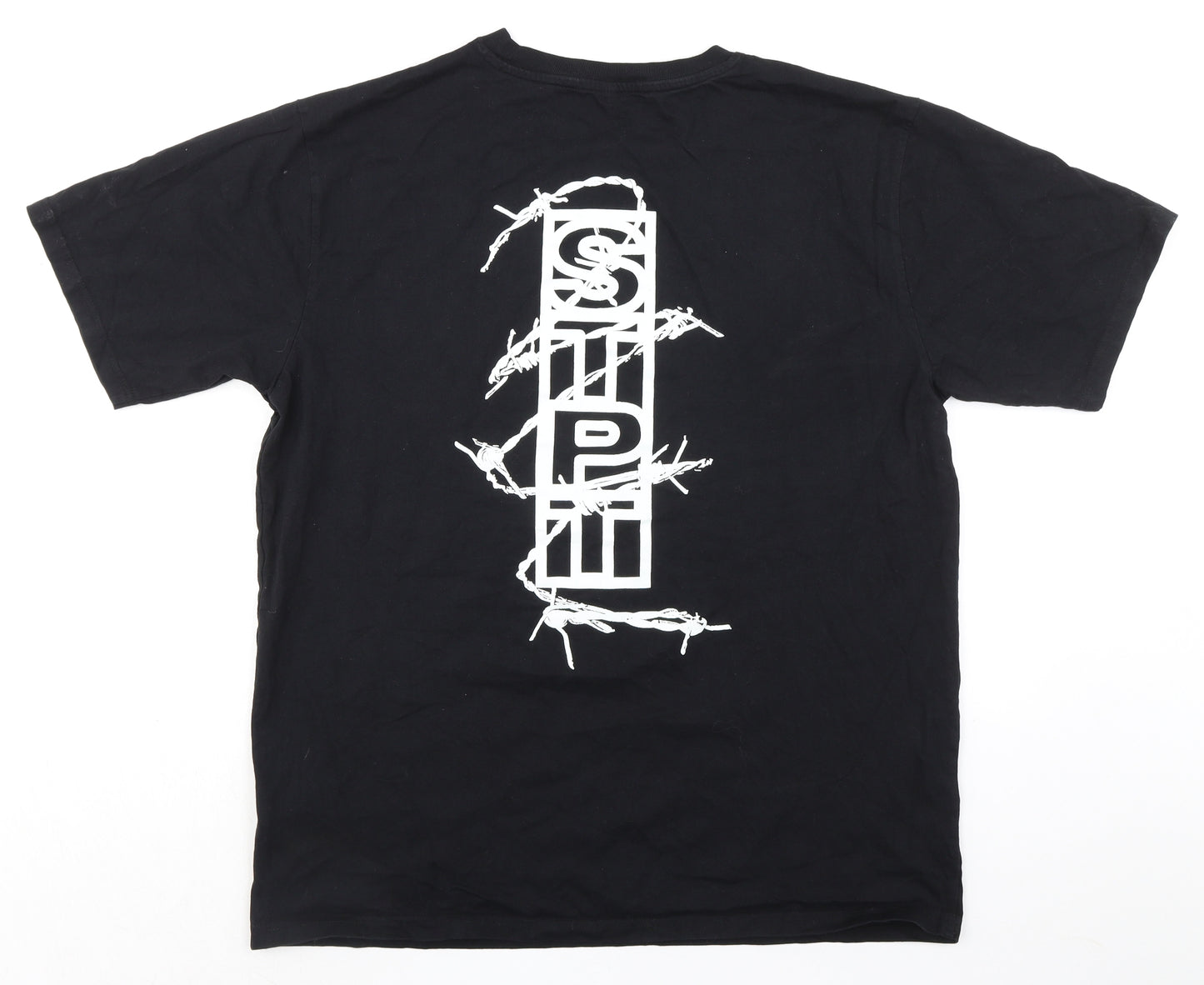 Earth Positive Mens Black Cotton T-Shirt Size XL Crew Neck - SouthPoint