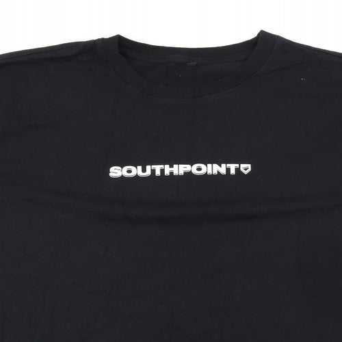 Earth Positive Mens Black Cotton T-Shirt Size XL Crew Neck - SouthPoint