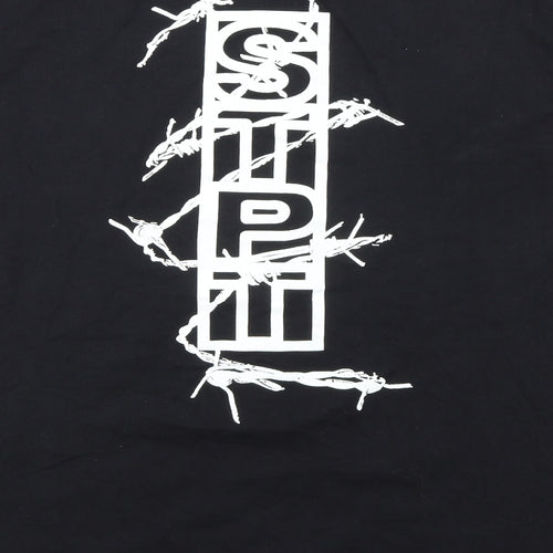 Earth Positive Mens Black Cotton T-Shirt Size XL Crew Neck - SouthPoint