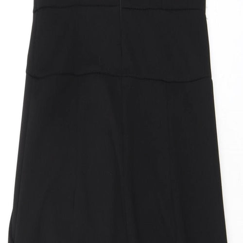 Boohoo Womens Black Polyester Jumpsuit One-Piece Size S L30 in Zip - Lace Neckline