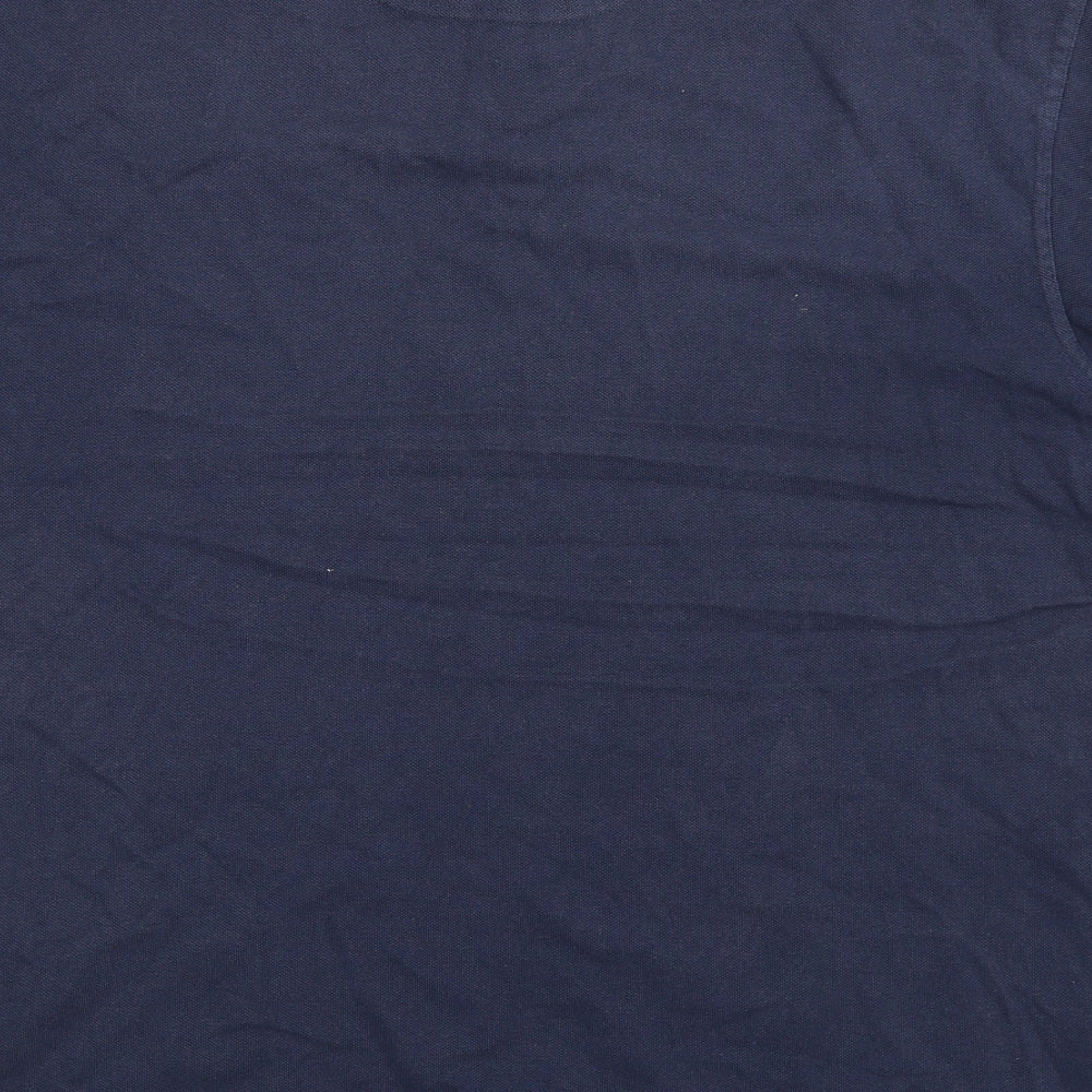 Raging Bull Mens Blue 100% Cotton Polo Size 2XL Collared Button