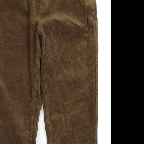 NEXT Mens Green Cotton Trousers Size 36 in L31 in Regular Button
