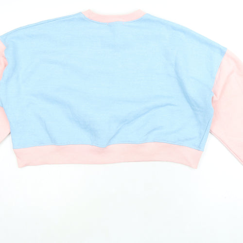 PRETTYLITTLETHING Womens Multicoloured Colourblock Polyester Pullover Sweatshirt Size 8 Pullover