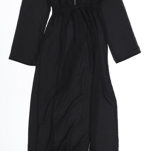 ASOS Womens Black Polyester Wrap Dress Size 4 V-Neck Pullover