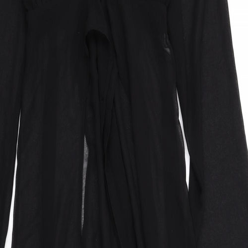 ASOS Womens Black Polyester Wrap Dress Size 4 V-Neck Pullover