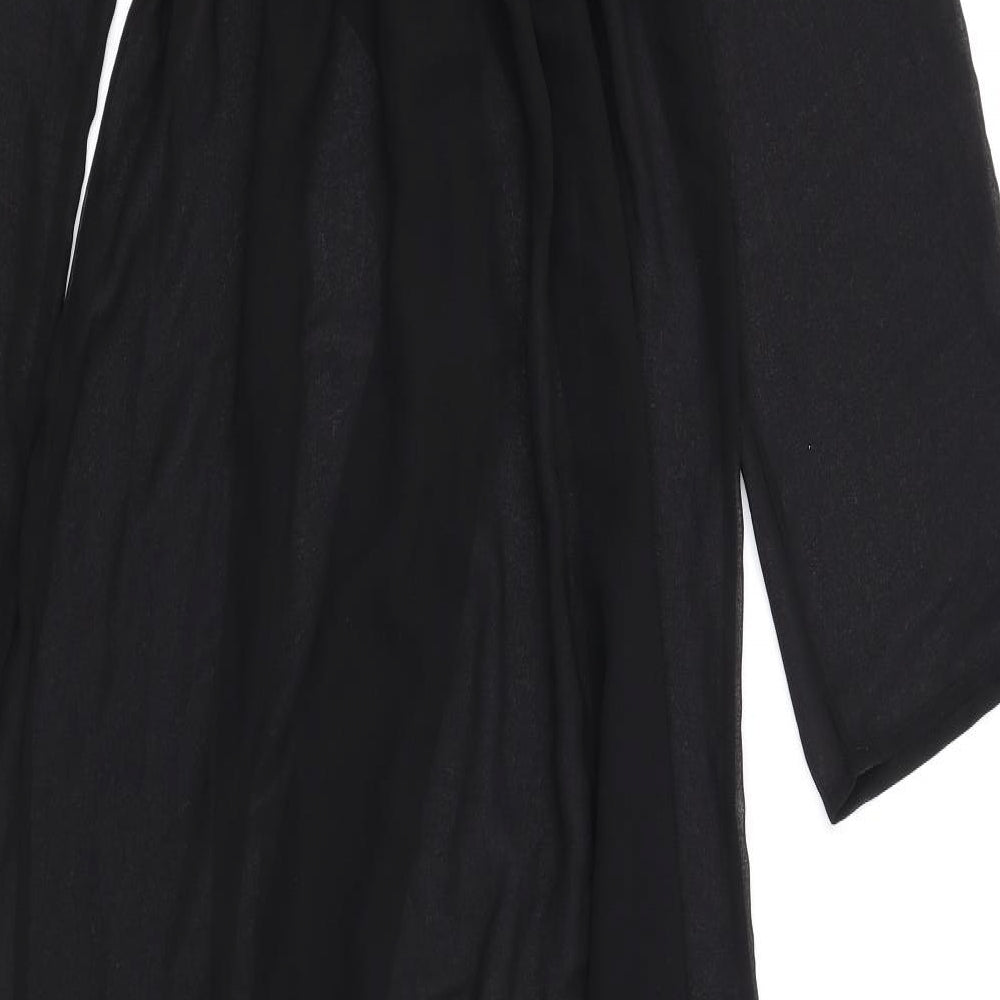 ASOS Womens Black Polyester Wrap Dress Size 4 V-Neck Pullover