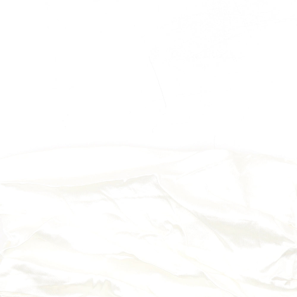 Zara Womens Ivory Polyester Cropped Tank Size L Off the Shoulder