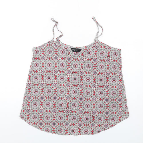 Dorothy Perkins Womens Multicoloured Geometric Polyester Camisole Tank Size 12 Round Neck