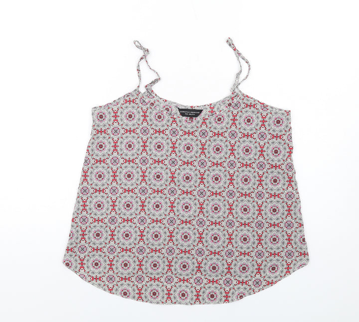 Dorothy Perkins Womens Multicoloured Geometric Polyester Camisole Tank Size 12 Round Neck