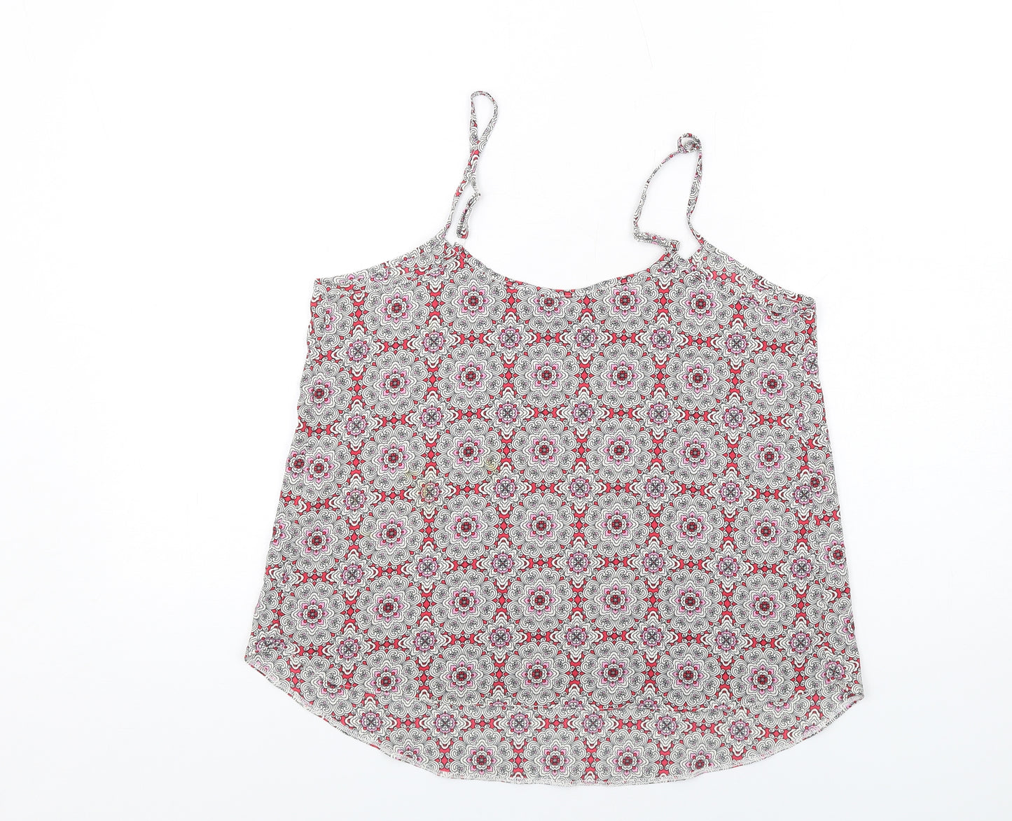 Dorothy Perkins Womens Multicoloured Geometric Polyester Camisole Tank Size 12 Round Neck