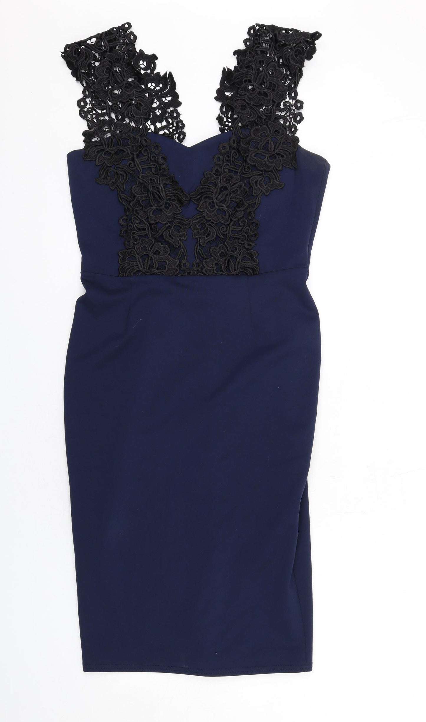 Pearly Womens Blue Polyester A-Line Size 12 Sweetheart Zip