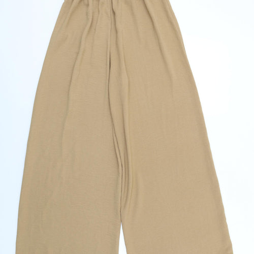 New Look Womens Beige Polyester Trousers Size 8 L28 in Regular