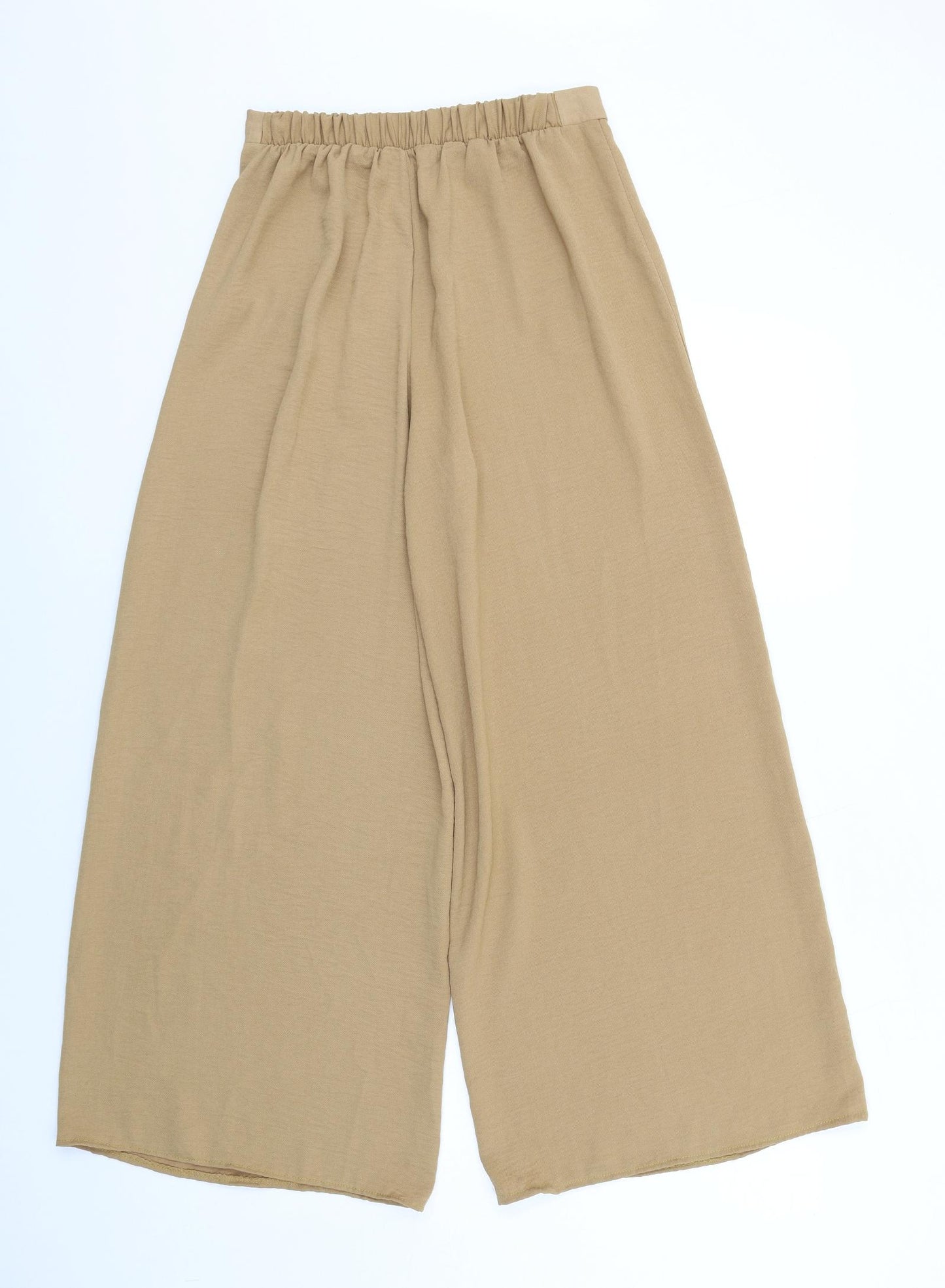 New Look Womens Beige Polyester Trousers Size 8 L28 in Regular