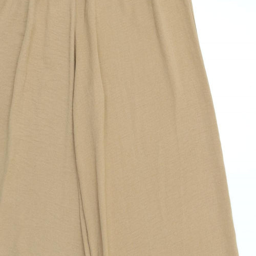 New Look Womens Beige Polyester Trousers Size 8 L28 in Regular