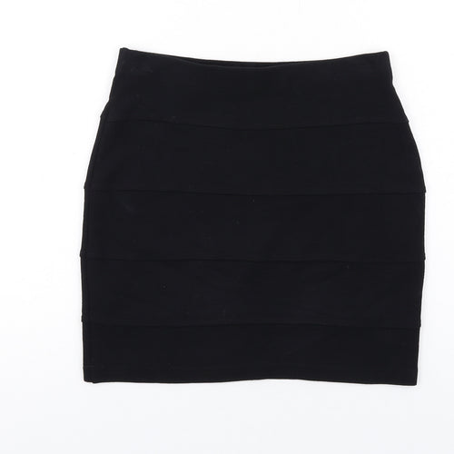 Marks and Spencer Womens Black Viscose Bandage Skirt Size 8