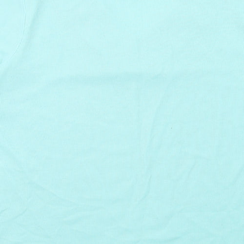 Bonmarché Womens Green Polyester Basic T-Shirt Size L V-Neck