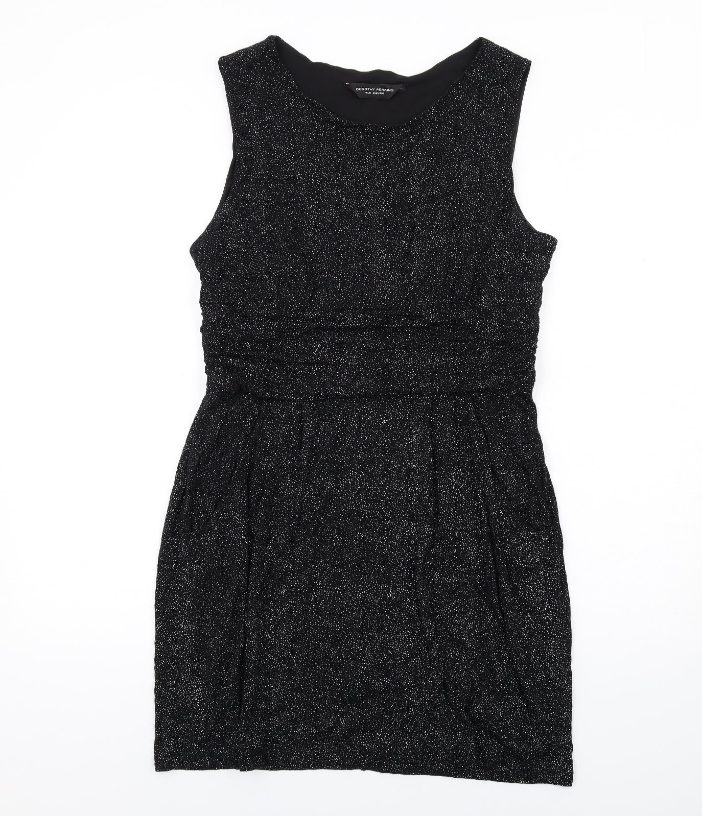 Dorothy Perkins Womens Black Viscose Shift Size 18 Boat Neck Pullover