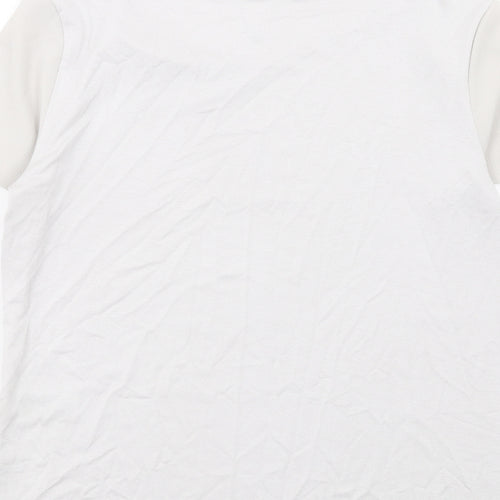 Marks and Spencer Womens Grey Polyester Basic T-Shirt Size 8 Round Neck