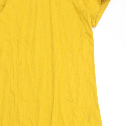 Uniqlo Womens Yellow Cotton Maxi Size M Crew Neck Pullover