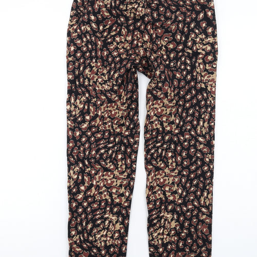 Marks and Spencer Womens Multicoloured Geometric Viscose Dress Pants Trousers Size 6 L29 in Regular Zip