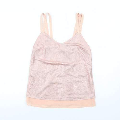 NEXT Womens Pink Polyester Basic Tank Size 6 V-Neck