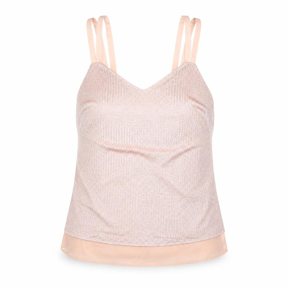 Next Womens Pink Polyester Basic Tank Size 6 V-Neck